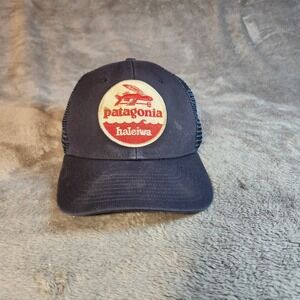 Patagonia Hat Trucker Snapback Blue Mesh Haleiwa Hawaii Patch